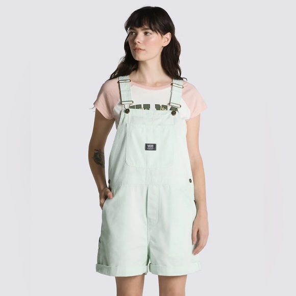 Vans Pants - Womens Vans Ground Work Shortall Clearly Aqua XS